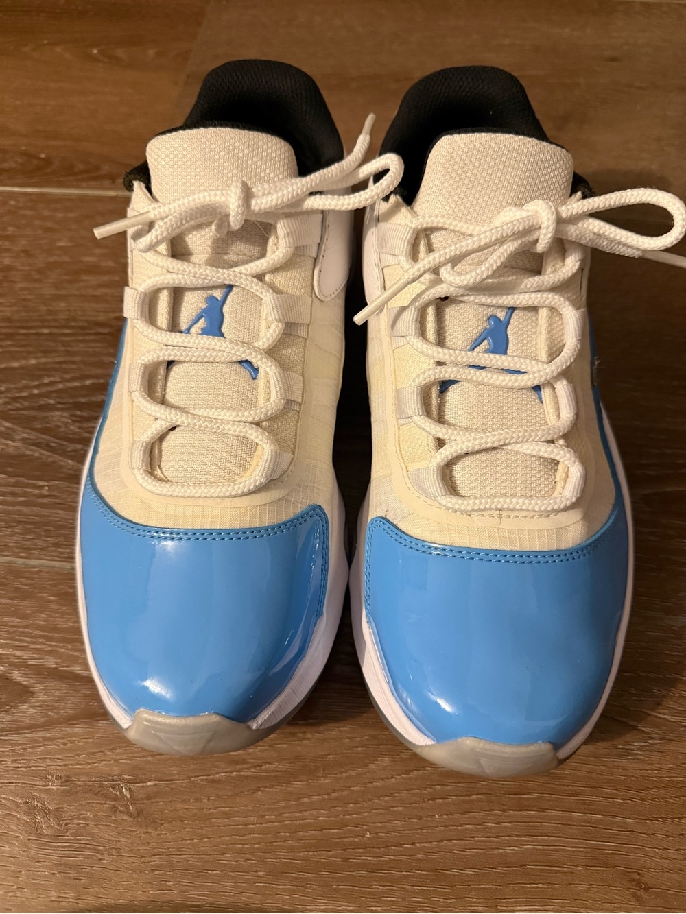Jordan Men’s White and Light Blue Low-Top Sneakers